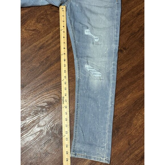 Levi's Tapered Distressed Ripped/Patched Super Flex Adjust Waist Girls 14 Jeans - Picture 11 of 16